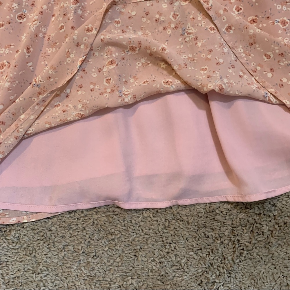 LUSH Floral Long Sleeve Dress Large - Picture 8 of 9